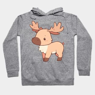 Simple drawn moose Hoodie